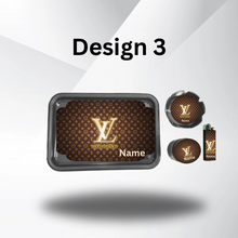 Load image into Gallery viewer, Designer Rolling Tray Set
